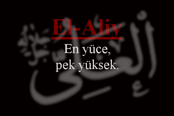 El-Aliyy Esmaül Hüsna